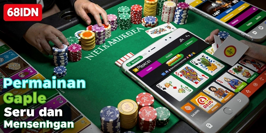 Tampilan gameplay seru dan interaktif di Gaple 68IDN.