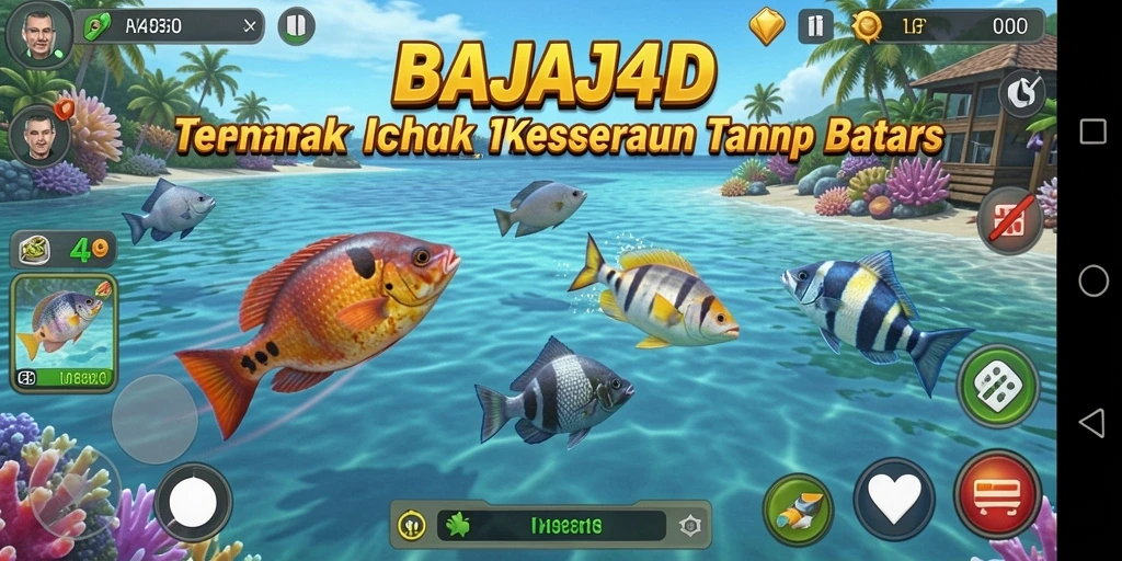 Gameplay seru BAJAJ4D dengan aksi menembak ikan.