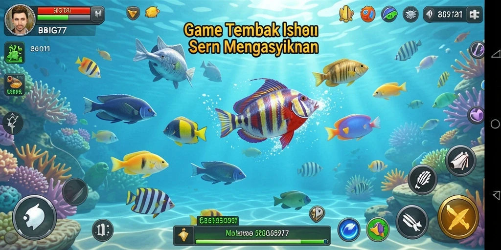 Pengalaman gameplay seru dalam memancing ikan.
