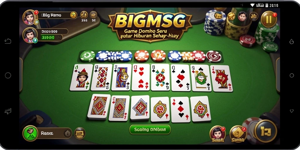 Tangkapan layar menampilkan gameplay seru dalam permainan Domino.