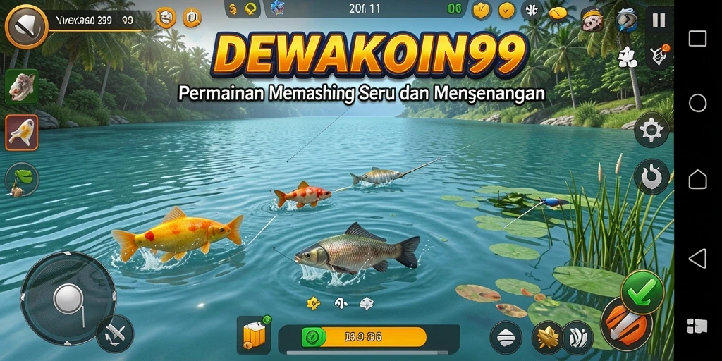 Tampilan gameplay DEWAKOIN99 yang mendebarkan saat memancing.