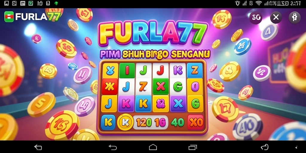 Tampilan gameplay seru di FURLA77 dengan kartu Bingo.