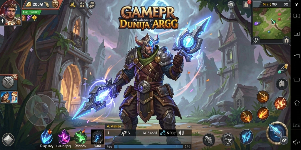 Tangkapan layar gameplay GAMERP yang mendebarkan dalam pertempuran ARPG.