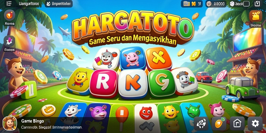Tampilan gameplay HARGATOTO yang seru dan interaktif dalam permainan Bingo.