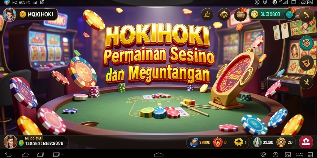 Tampilan gameplay HOKIHOKI yang penuh warna dan dinamis.