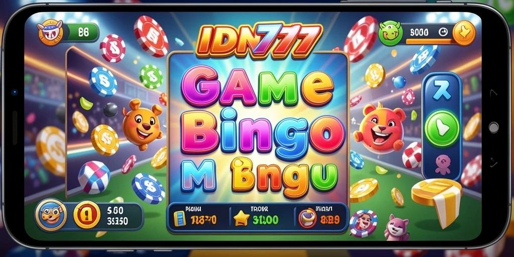 Tampilan gameplay Bingo IDN777 yang penuh warna dan interaktif.