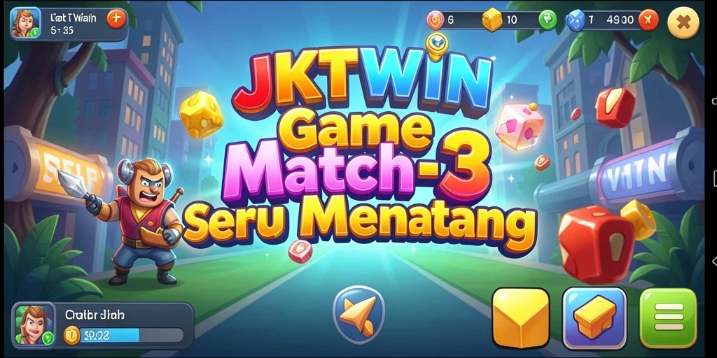 Tampilan gameplay seru di JKTWIN yang penuh warna.