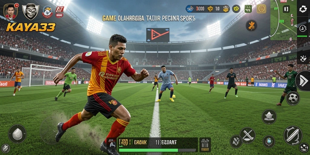 Screenshot gameplay KAYA33 menunjukkan aksi seru dalam permainan olahraga.