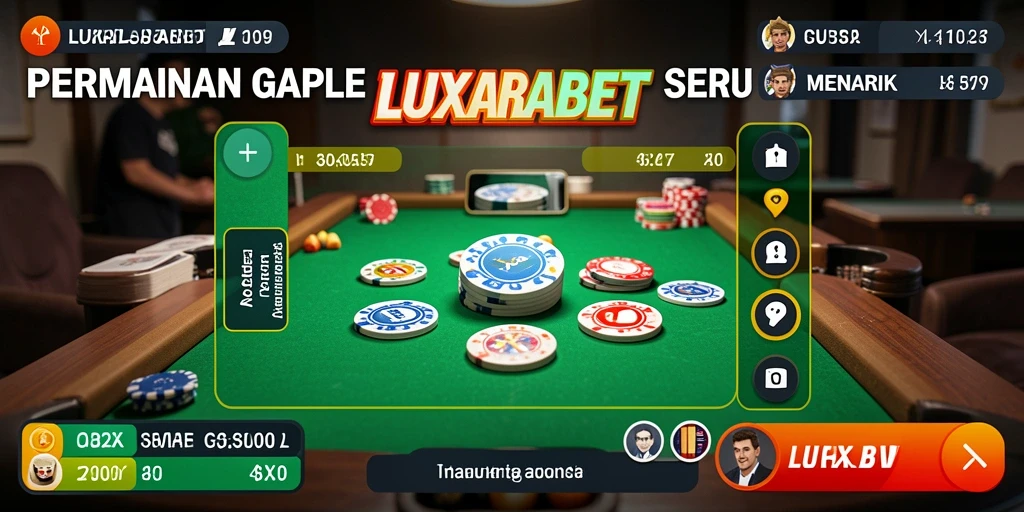 Gameplay seru LUXARABET saat bermain Gaple dengan teman-teman.