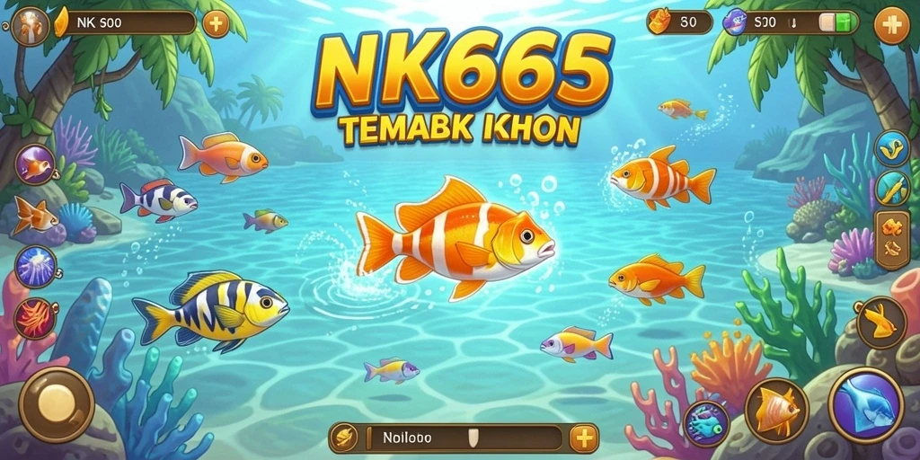 Tangkapan layar gameplay NK666 dengan aksi Tembak Ikan yang intens.