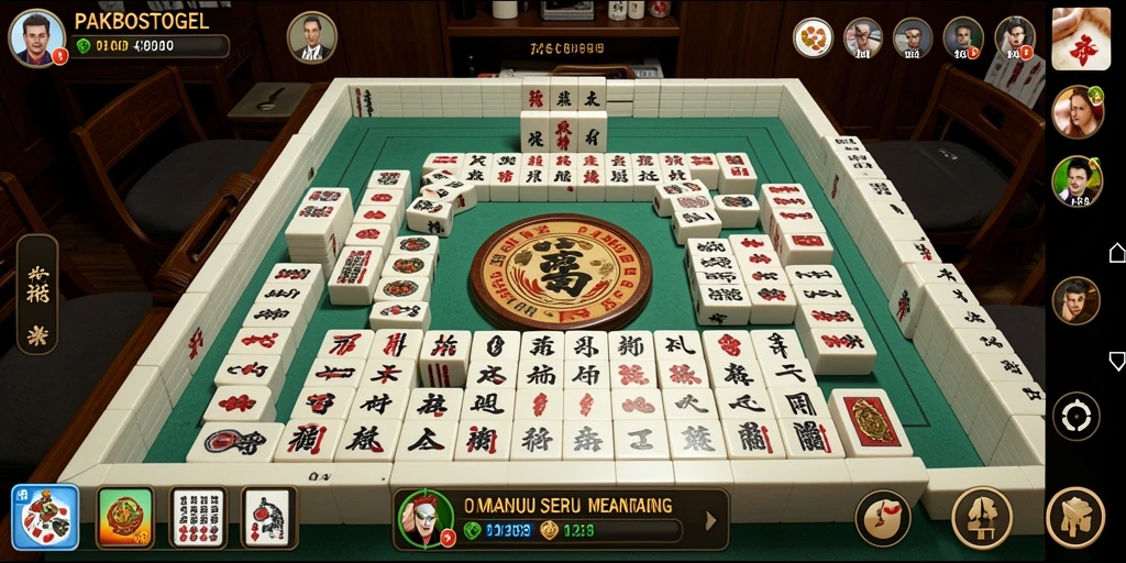 Screenshot gameplay PAKBOSTOGEL menunjukkan keseruan bermain Mahjong.