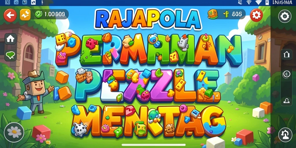 Tampilan gameplay RAJAPOLA dengan teka-teki yang menantang.