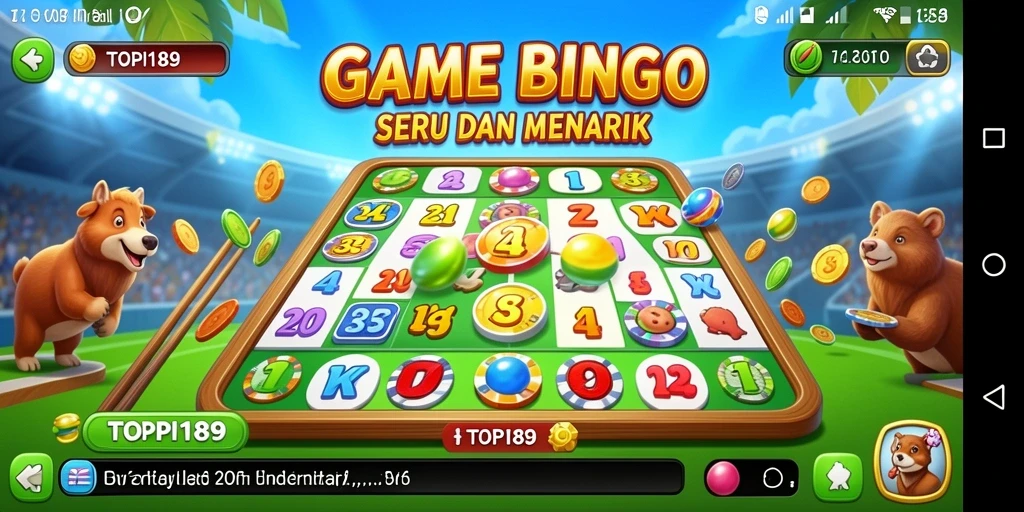 Tampilan permainan Bingo yang seru di TOPI189.