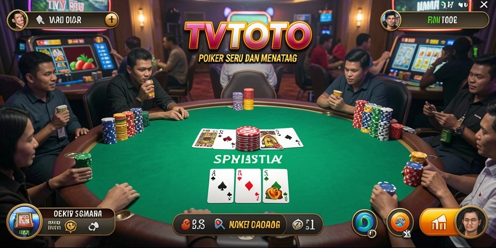 Tampilan gameplay Poker yang menarik di TVTOTO.